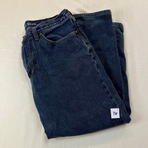 Lands End Mens Dark Wash Flannel Lined Classic Fit Denim Jeans Size 36x27